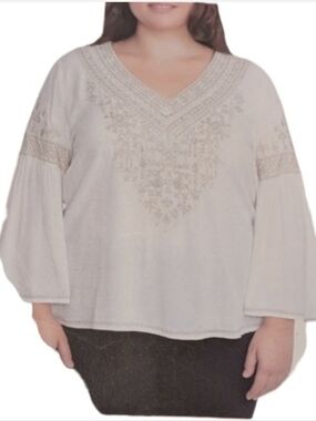 XL - Chelsea & Theodore Long Sleeve Flared Shirt